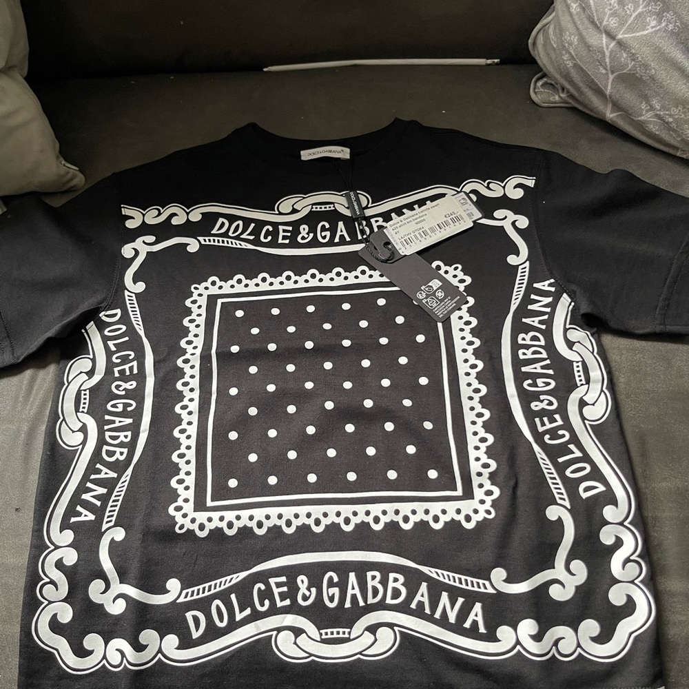 Dolce & Gabbana Kids Black and White Polka Dot Tee